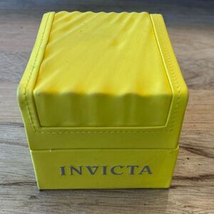 Invicta Yellow empty watch box hard case